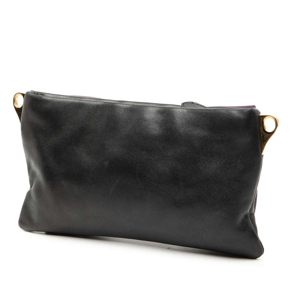 Prada Bicolor Nappa Fiocco Bow Clutch on Strap - 2