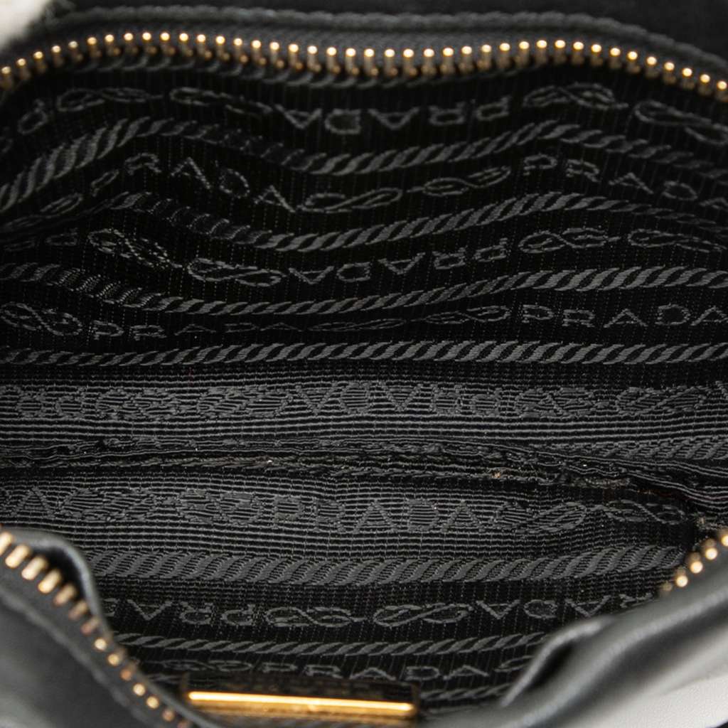 Prada Bicolor Nappa Fiocco Bow Clutch on Strap - 4