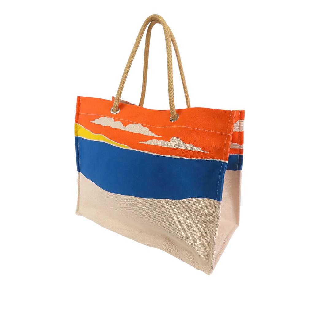 Hermès Toile Escale a la Plage Beach Bag - 2