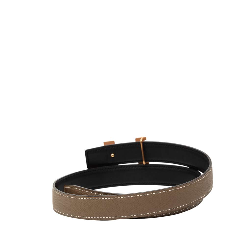 Hermès Epsom and Swift Constance H Reversible Belt - 3