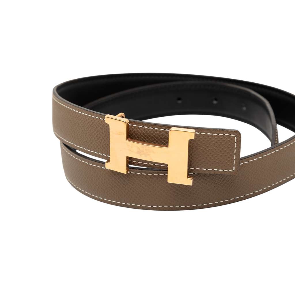 Hermès Epsom and Swift Constance H Reversible Belt - 4