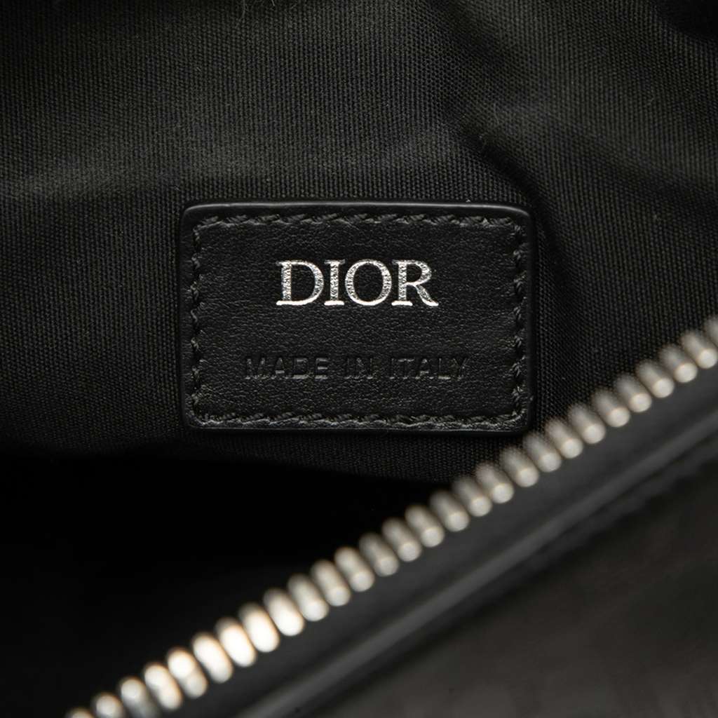 Dior Oblique Perforated Calfskin Galaxy Saddle Bag - 5