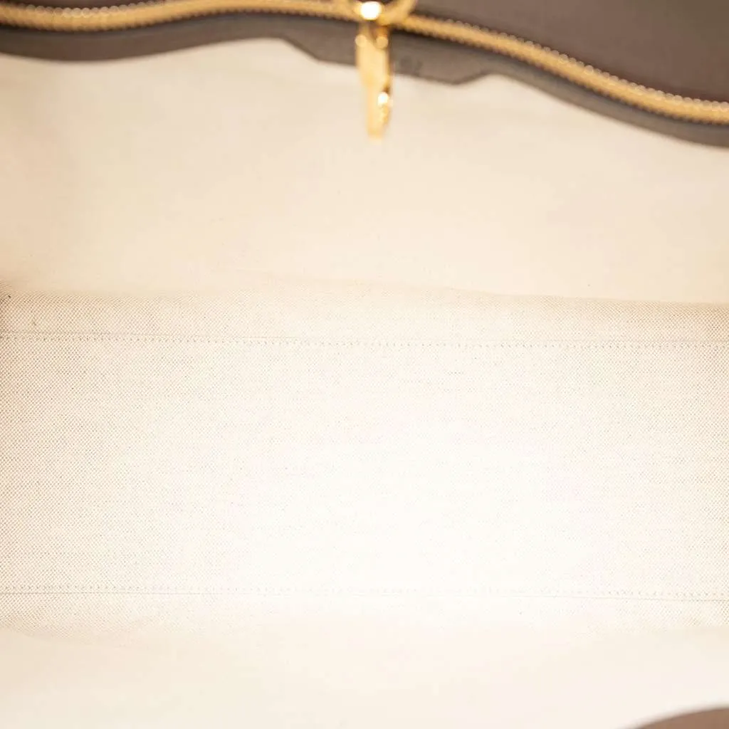 Gucci Medium GG Supreme 100 Centum Anniversary Calfskin Retro Interlocking G Tote Brown Canvas Very good - Model View