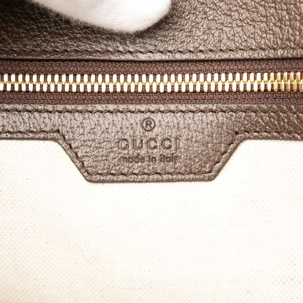 Gucci Medium GG Supreme 100 Centum Anniversary Calfskin Retro Interlocking G Tote Brown Canvas Very good - Box View