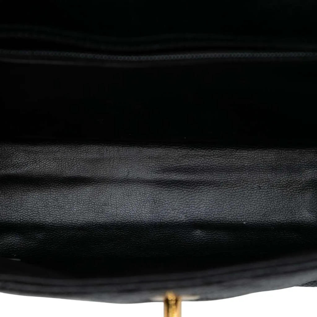 Chanel Mini CC Quilted Caviar Envelope Flap Black Leather Very good - Model View
