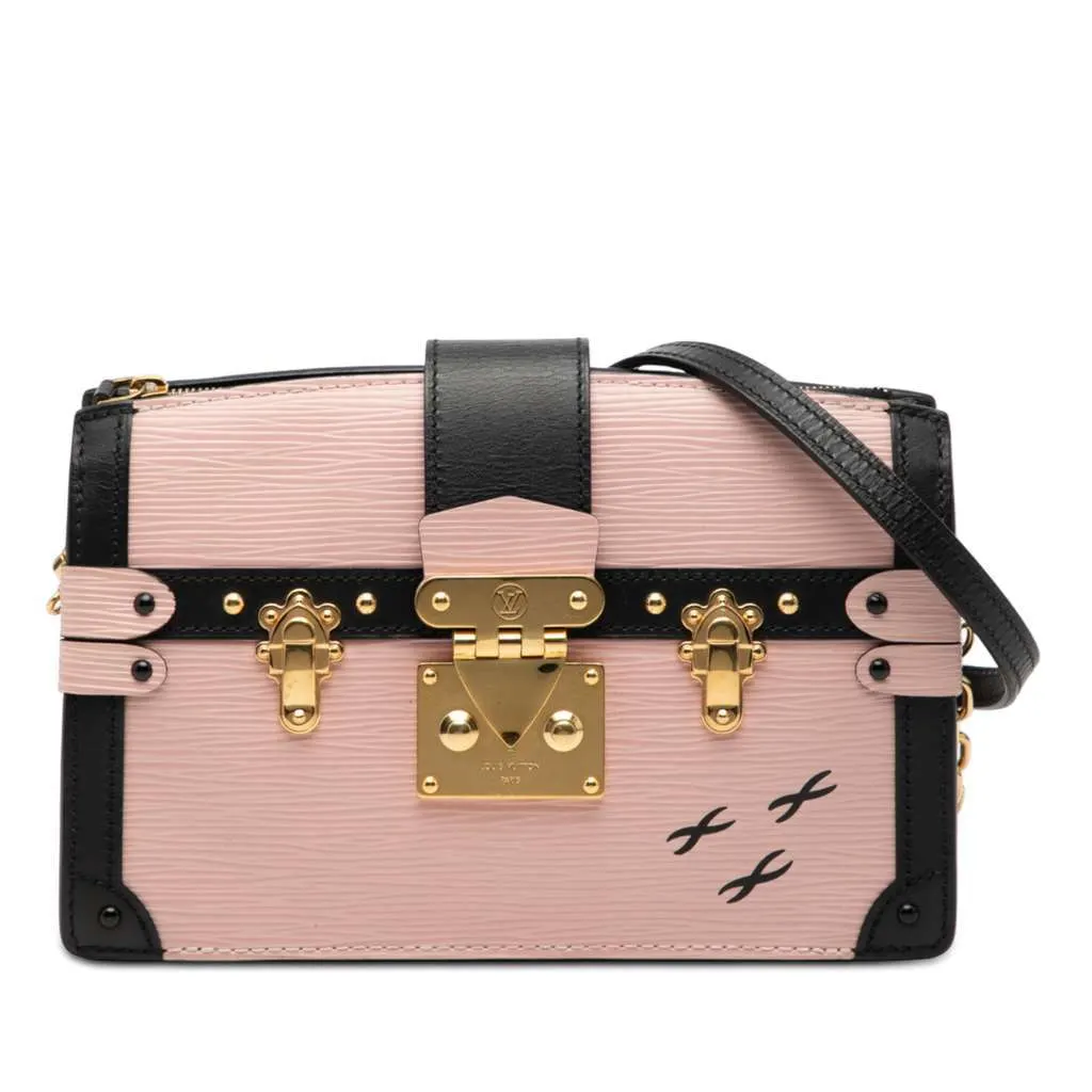 Louis Vuitton Epi Trunk Clutch Pink Leather Very good - Front View