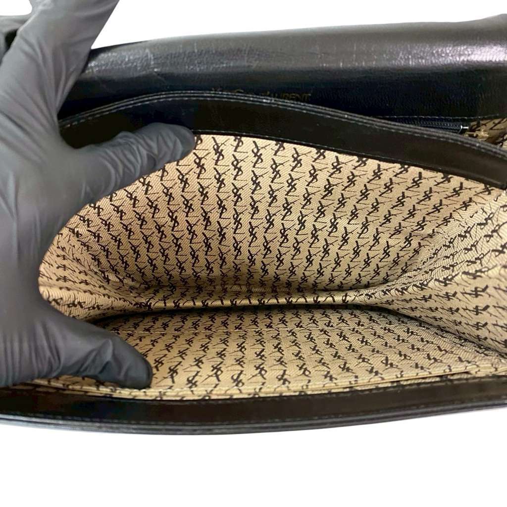 Saint Laurent Lizard Embossed Leather Monogram Crossbody - 3