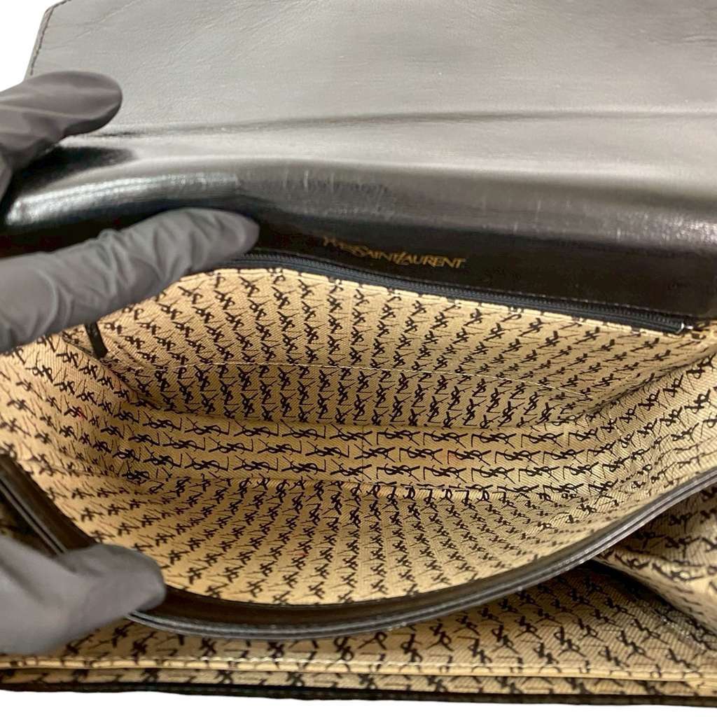 Saint Laurent Lizard Embossed Leather Monogram Crossbody - 4