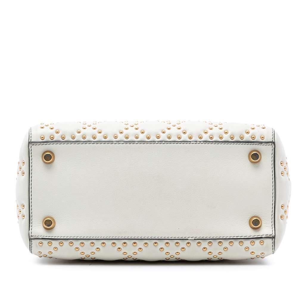 Dior Medium Lambskin Cannage Studded Supple Lady Dior - 3