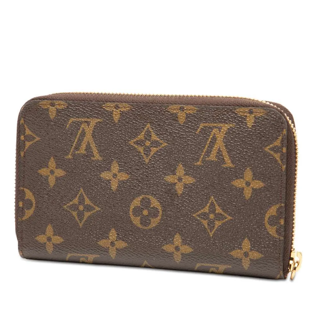 Louis Vuitton Monogram Zippy Compact Wallet Brown Good - Back View