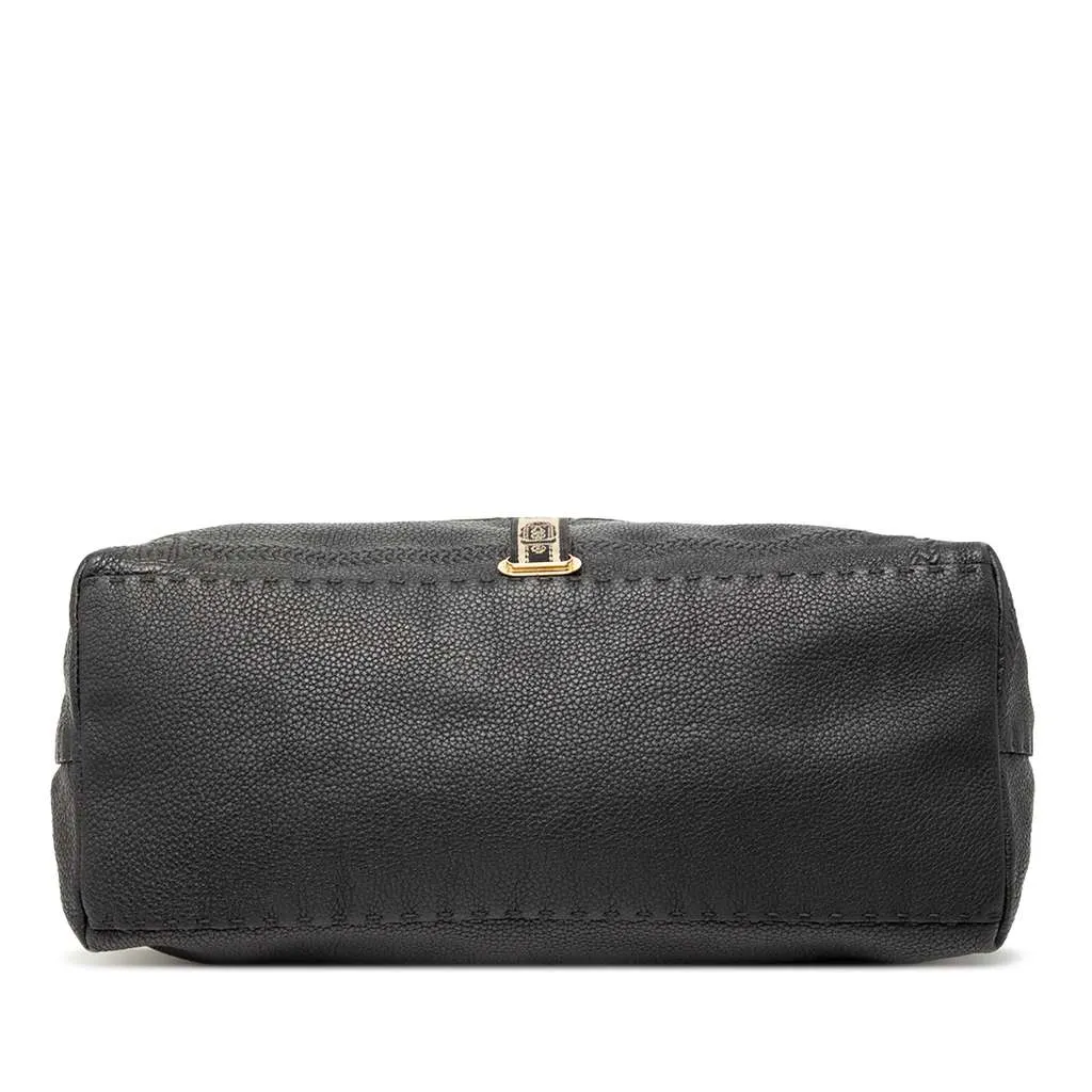 Fendi Large Leather Selleria Villa Borghese Tote Black Leather Very good - Inside View