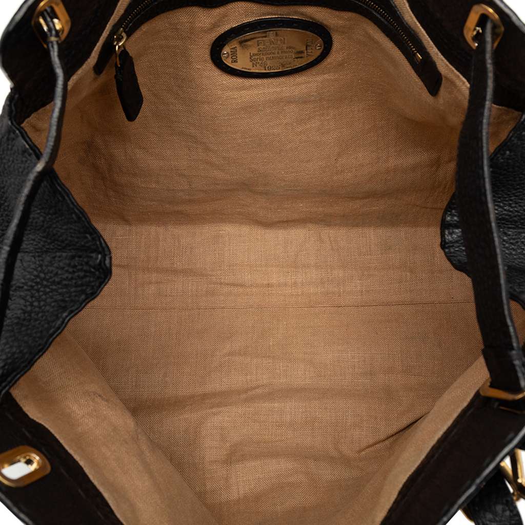 Fendi Large Leather Selleria Villa Borghese Tote - 4