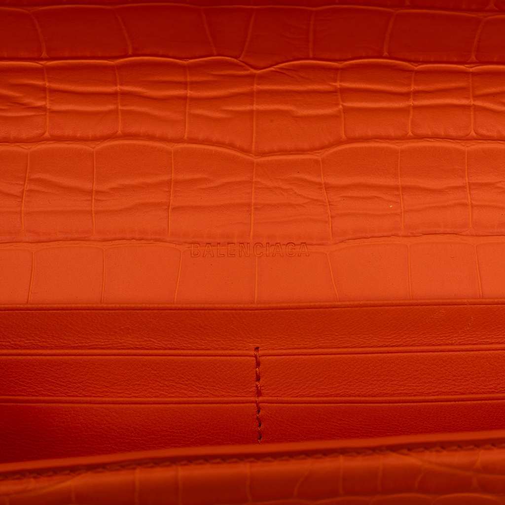 Balenciaga Croc Embossed Calfskin Gossip Chain Bag XS - 5