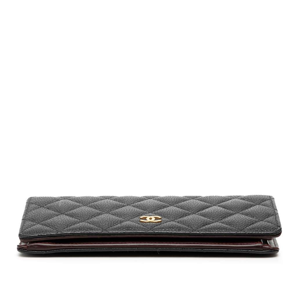 Chanel CC Quilted Caviar Yen Wallet - 3