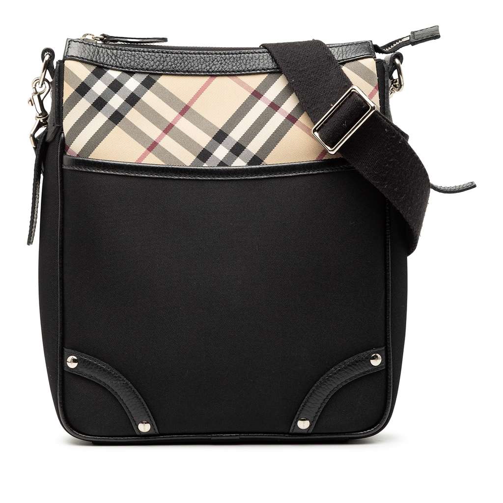 Burberry Nova Check Trimmed Nylon Crossbody