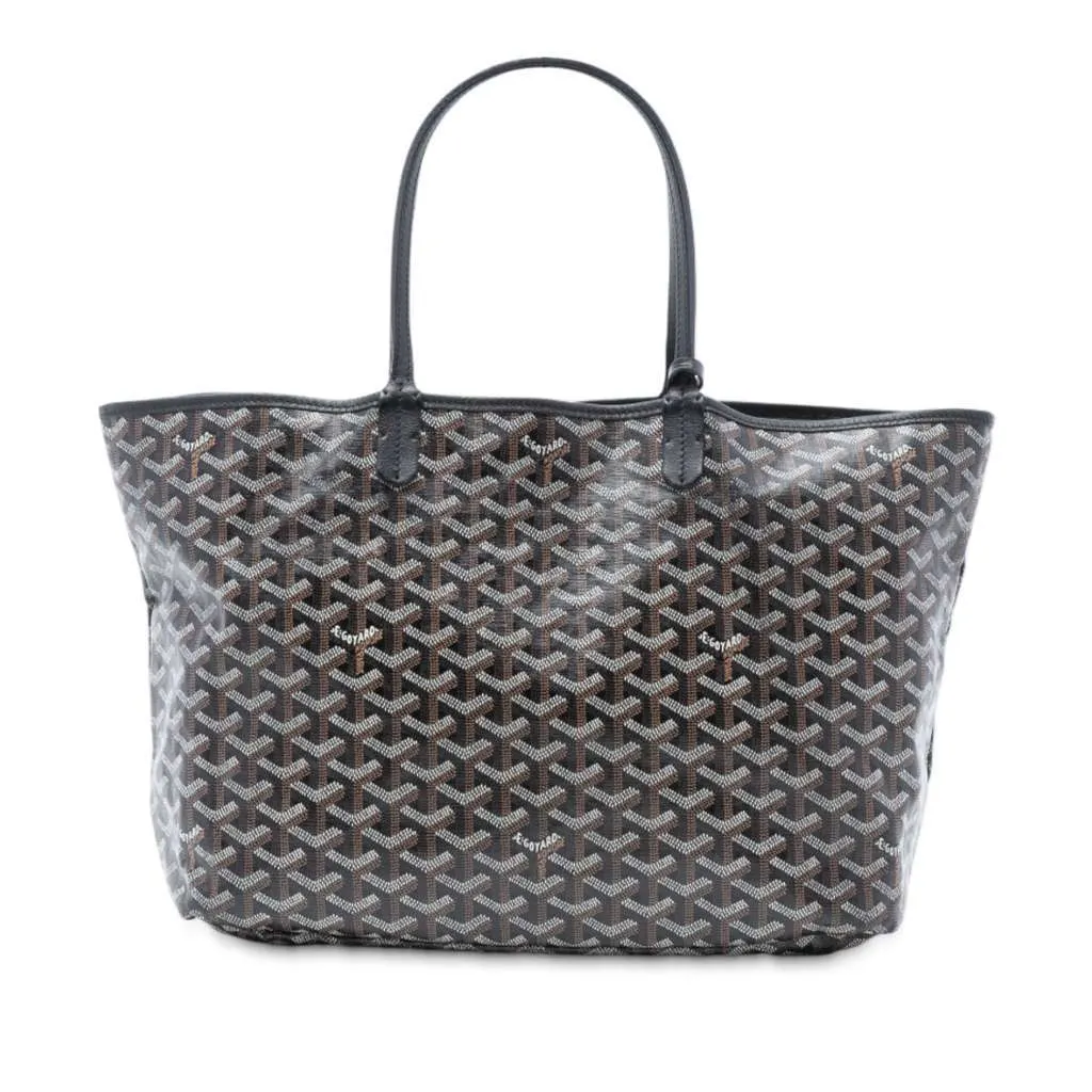 Goyard Goyardine Saint Louis PM Black Canvas Very good - Front View