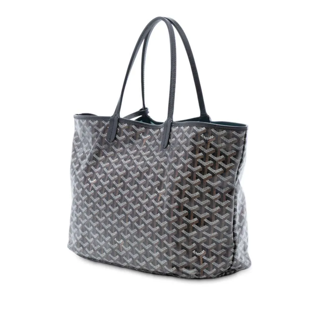 Goyard Goyardine Saint Louis PM Black Canvas Very good - Back View