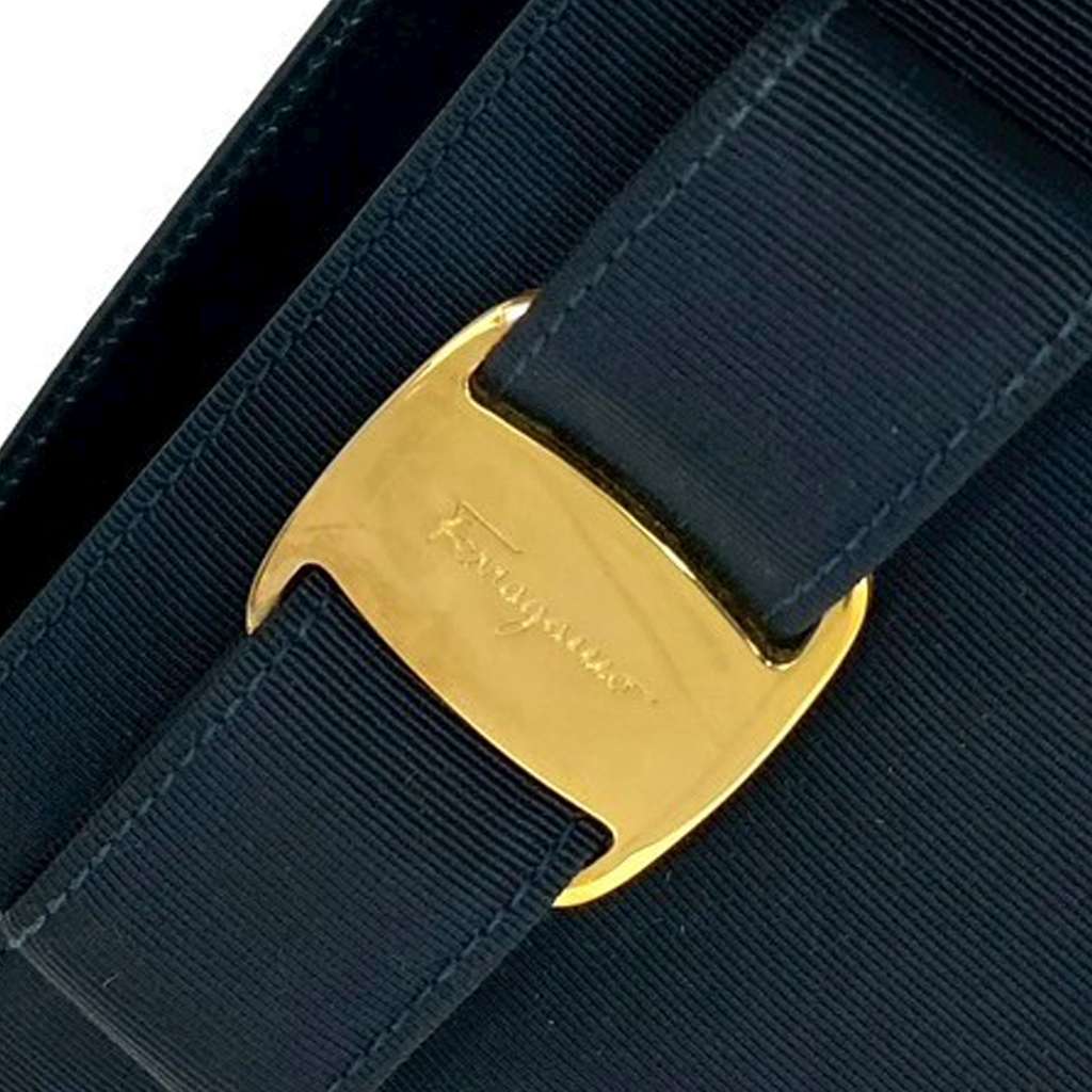 Salvatore Ferragamo Canvas Vara Bow Bucket Bag - 5