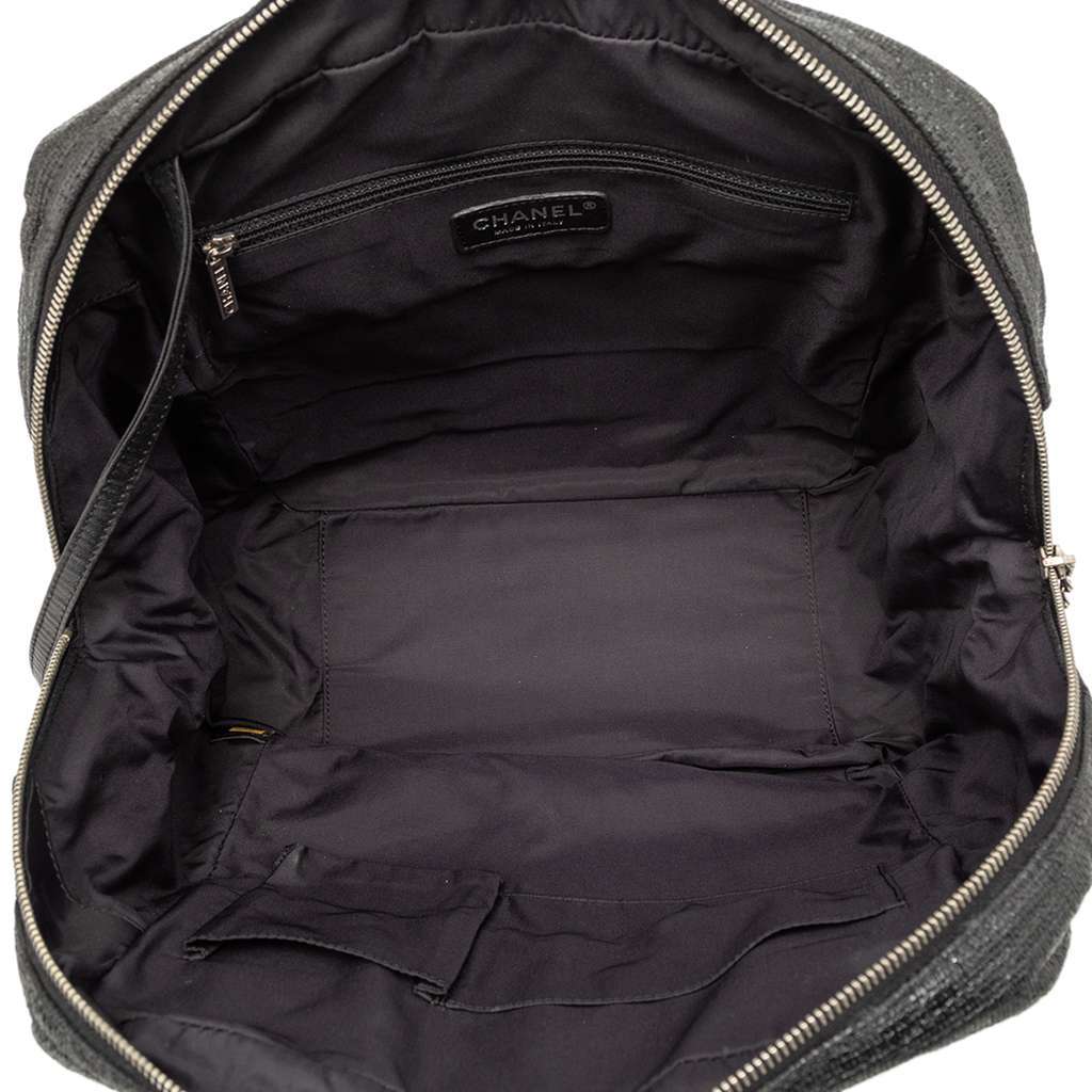 Chanel Quilted Coated Canvas Paris Biarritz Bowler Bag - 4