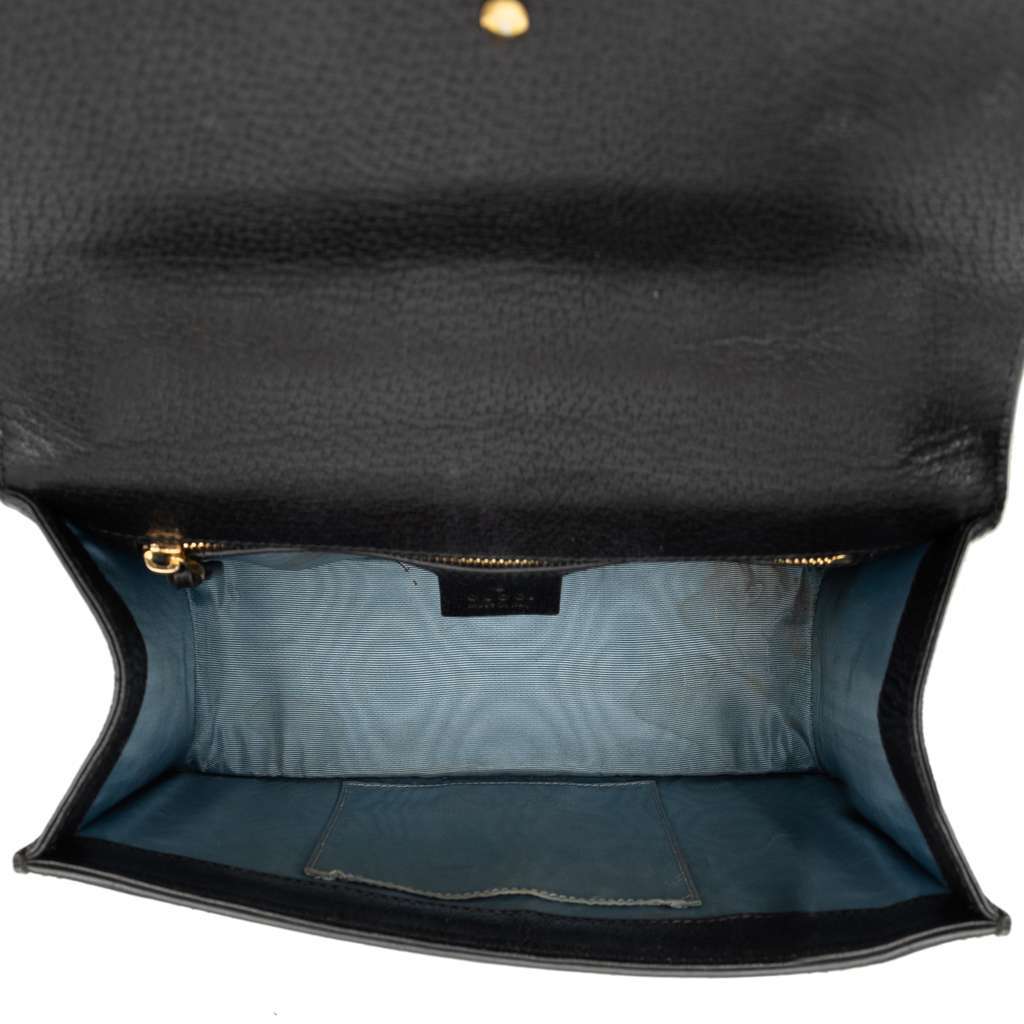 Gucci Small Leather Bee Star Sylvie Satchel - 4