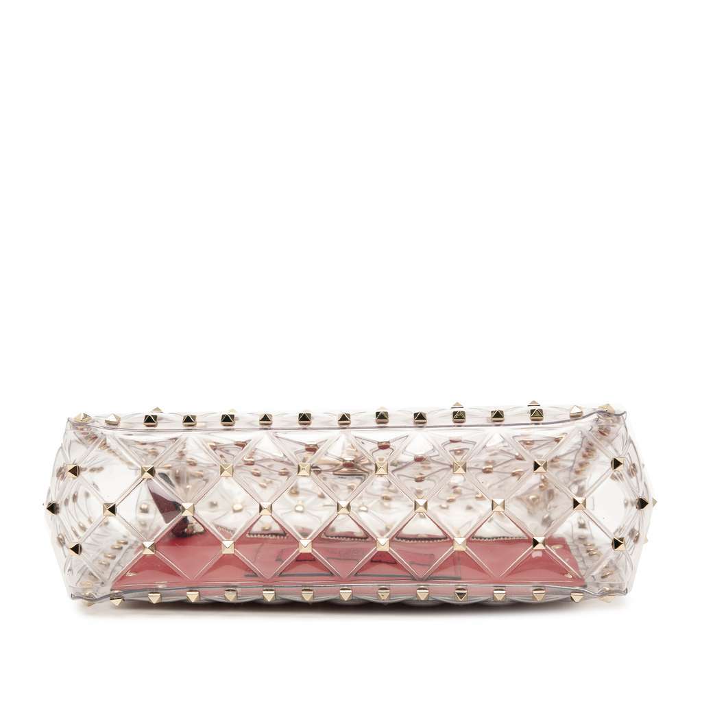 Valentino Medium PVC Rockstud Spike Satchel - 3