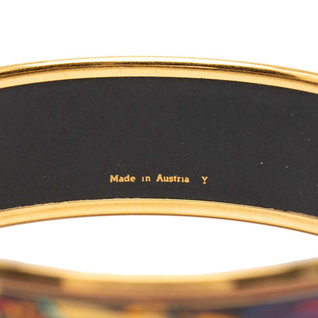 Hermès Wide Printed Enamel Bangle 65 - 5