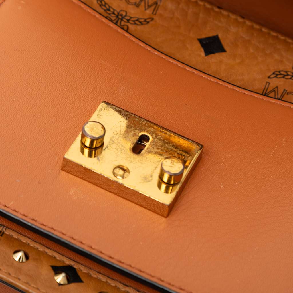 Mcm Medium Visetos Coated Canvas Patricia Pocket Top Handle Bag - 5