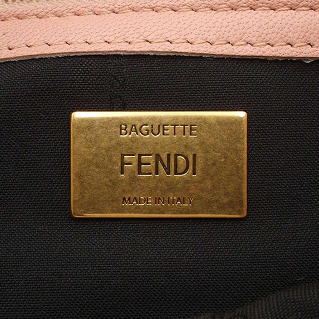 Fendi Zucca Embossed Leather Baguette Satchel - 5