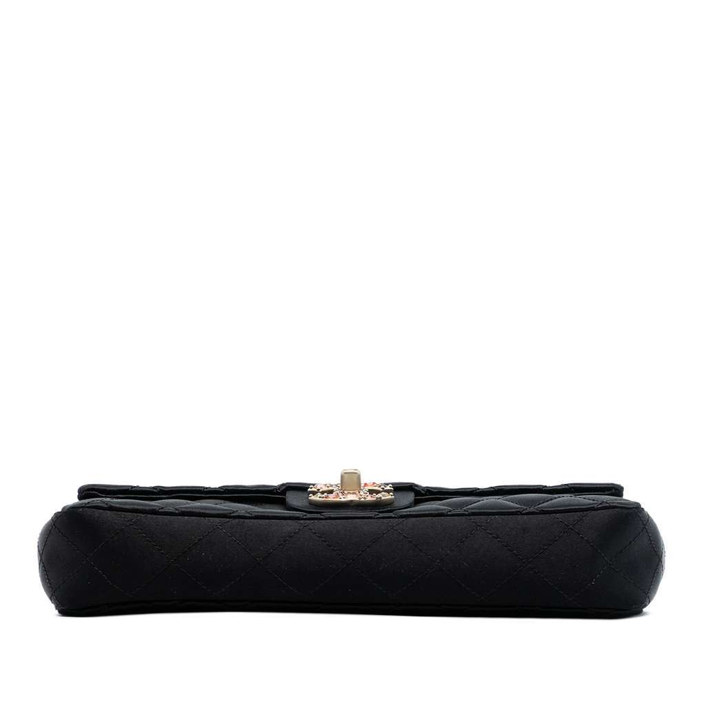 Chanel Quilted Satin Precious Jewel East West Flap - 3