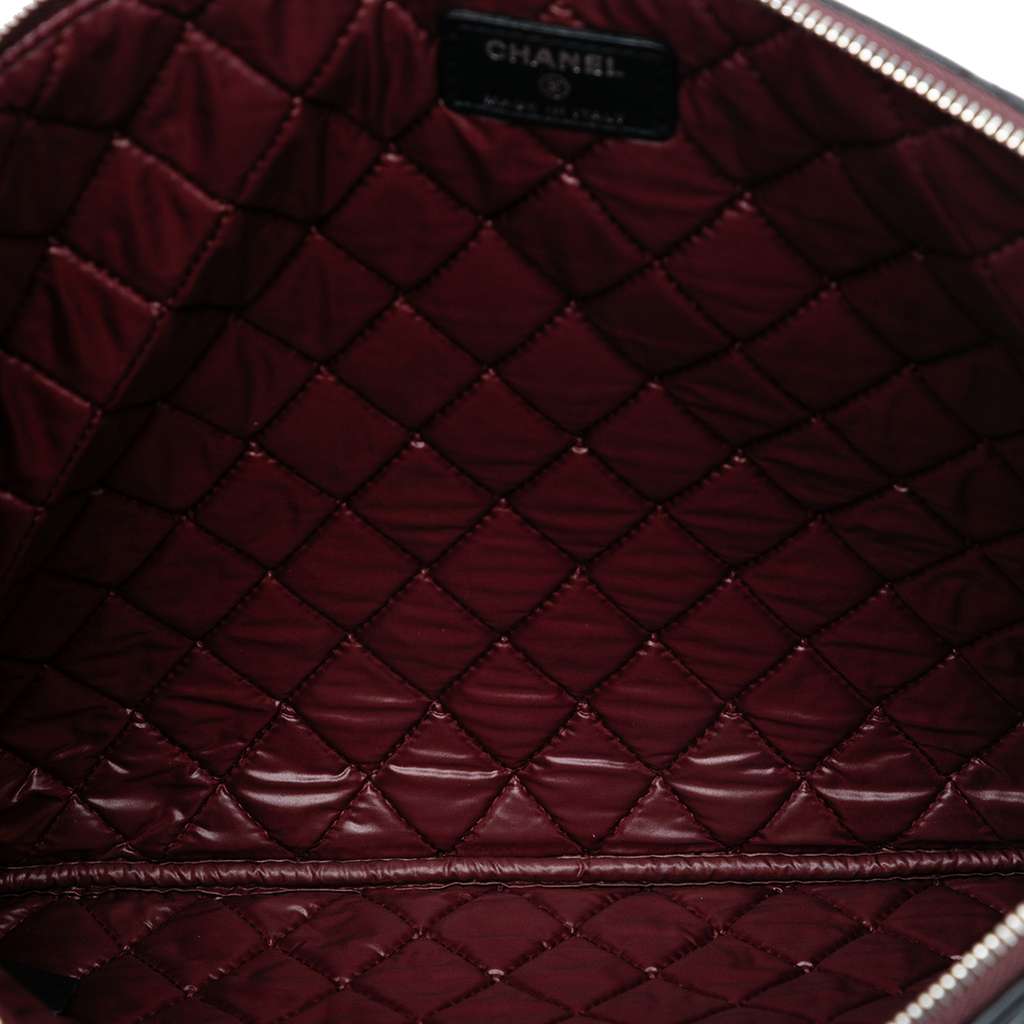 Chanel Large Quilted Lambskin O Case Clutch - 4