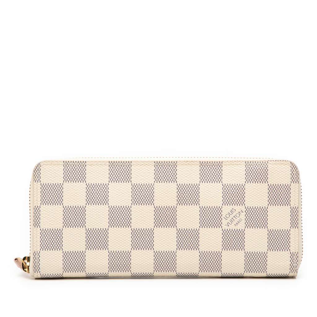 Louis Vuitton Damier Azur Clemence Zippy Wallet
