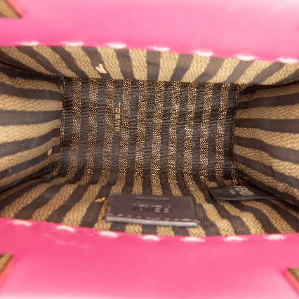 Fendi Mini Leather Sunshine Shopper Tote Pink Leather Very good - Model View
