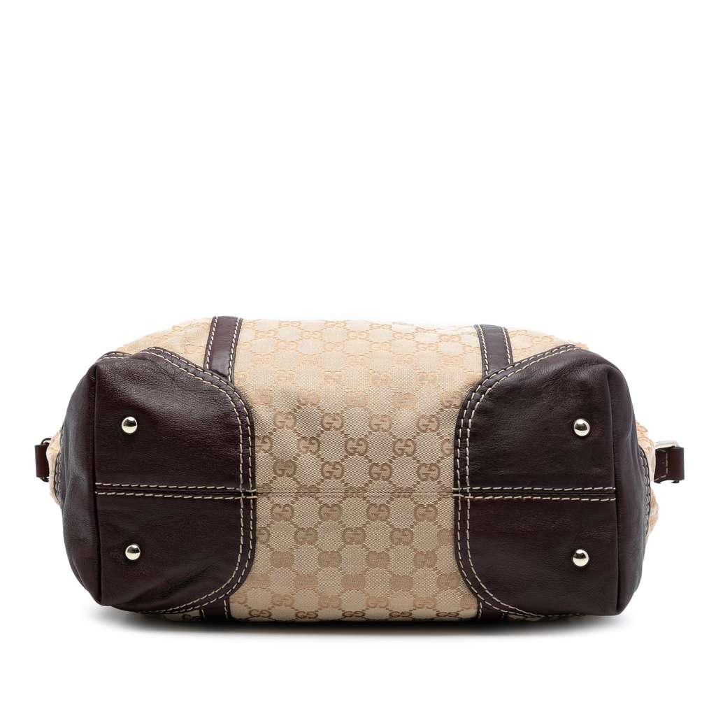 Gucci GG Canvas Horsebit Nail Boston Bag - 3