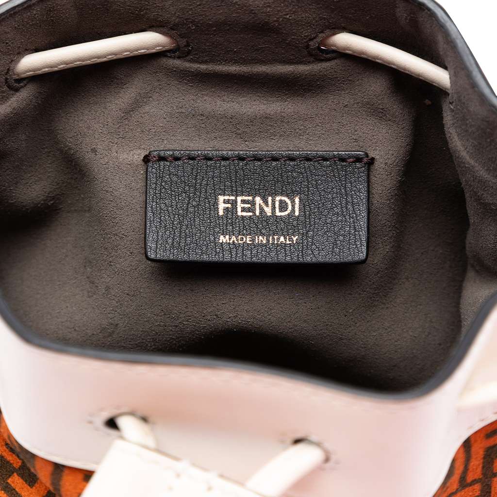 Fendi Mini Zucca Suede Mon Tresor Bucket Bag - 5