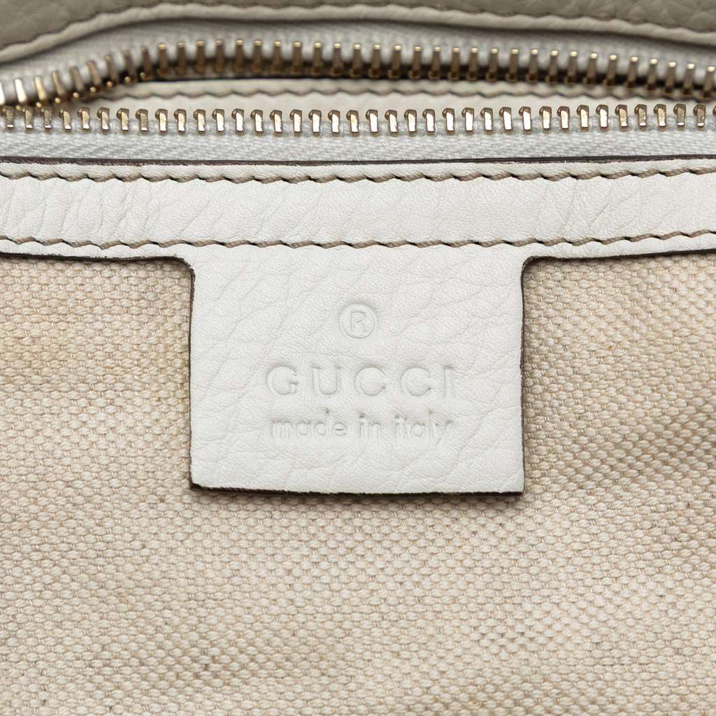 Gucci Medium Leather Web Heritage Tote - 5