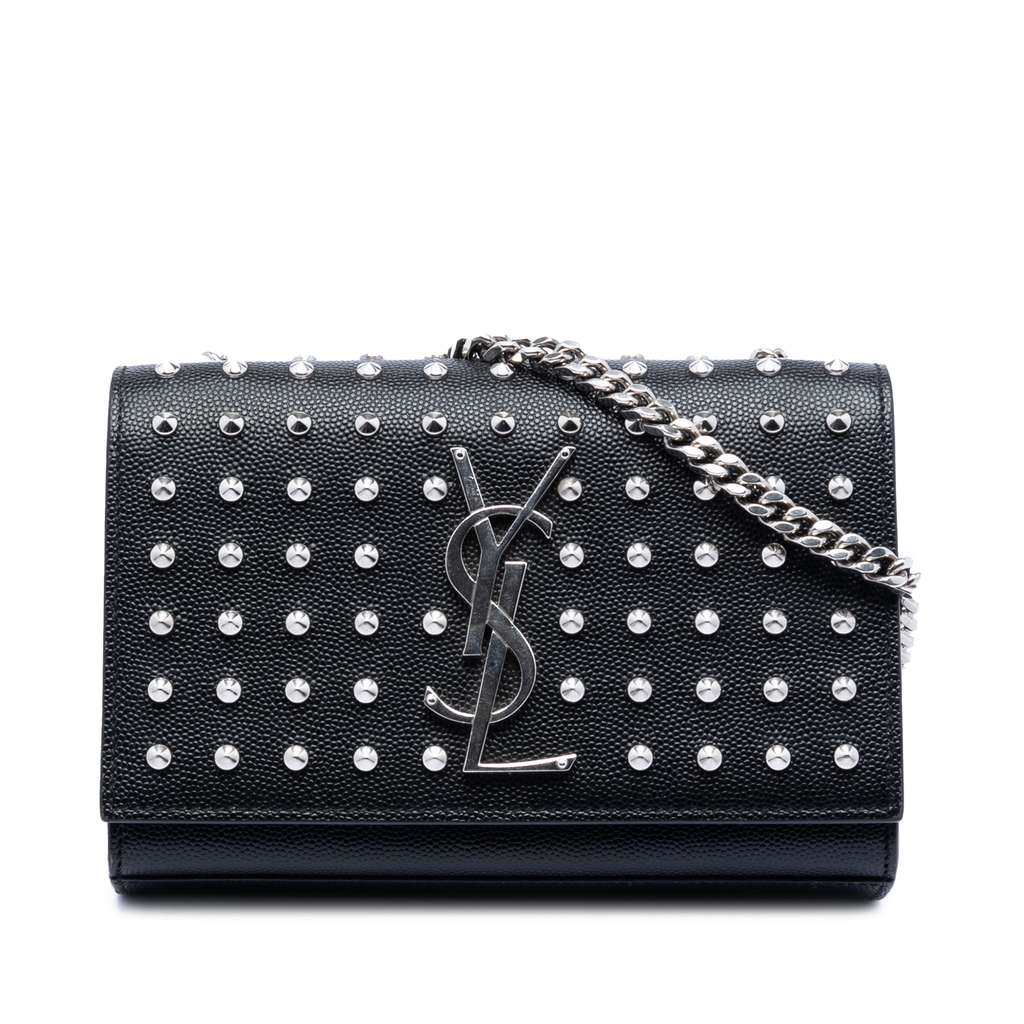 Saint Laurent Mini Grain De Poudre Studded Kate Shoulder Bag