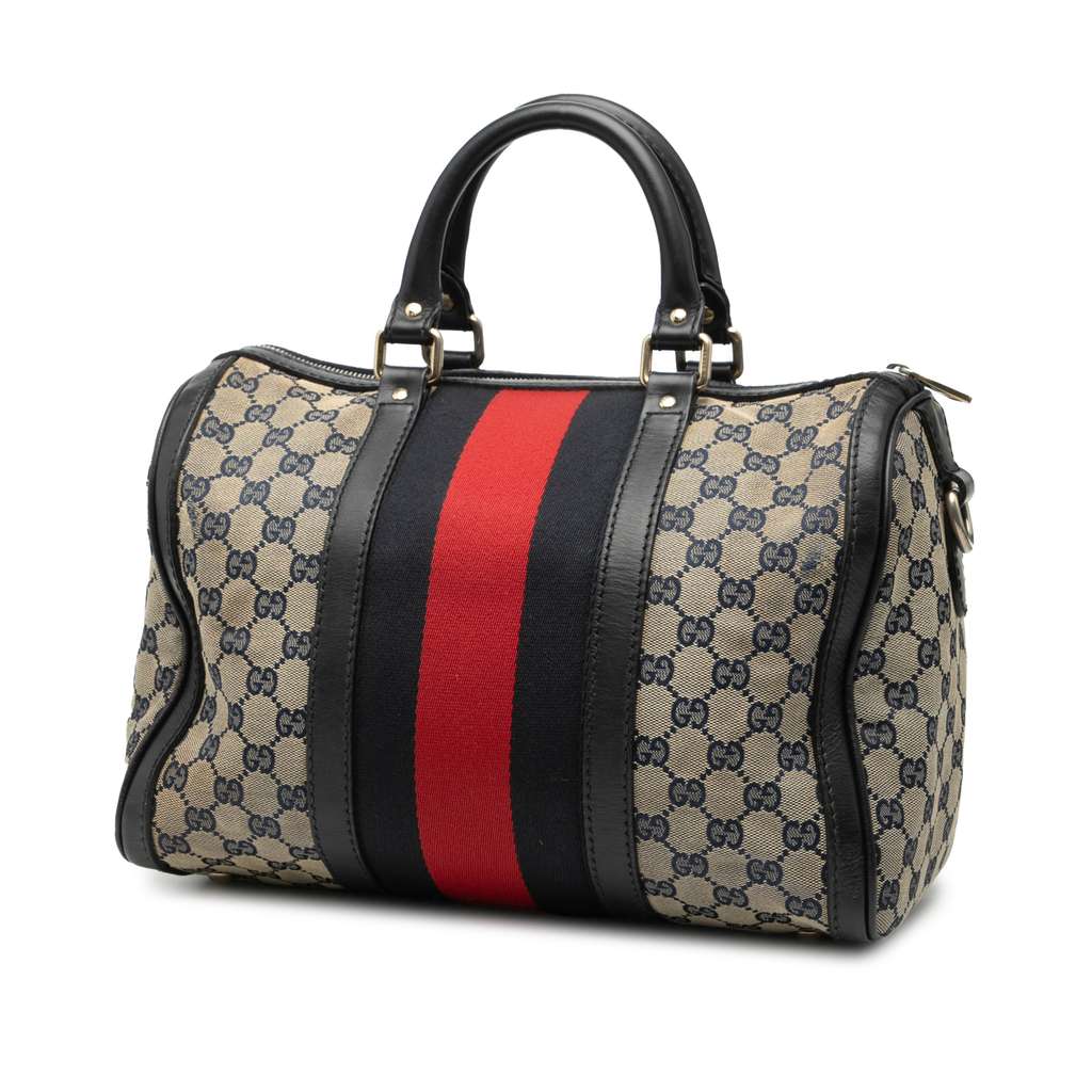 Gucci Medium GG Canvas Web Joy Boston Bag - 2