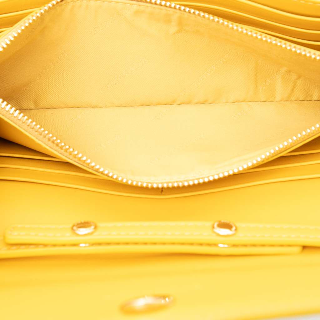 Burberry Haymarket Check Floral Coated Canvas and Leather Izzy Wallet on Chain - 4