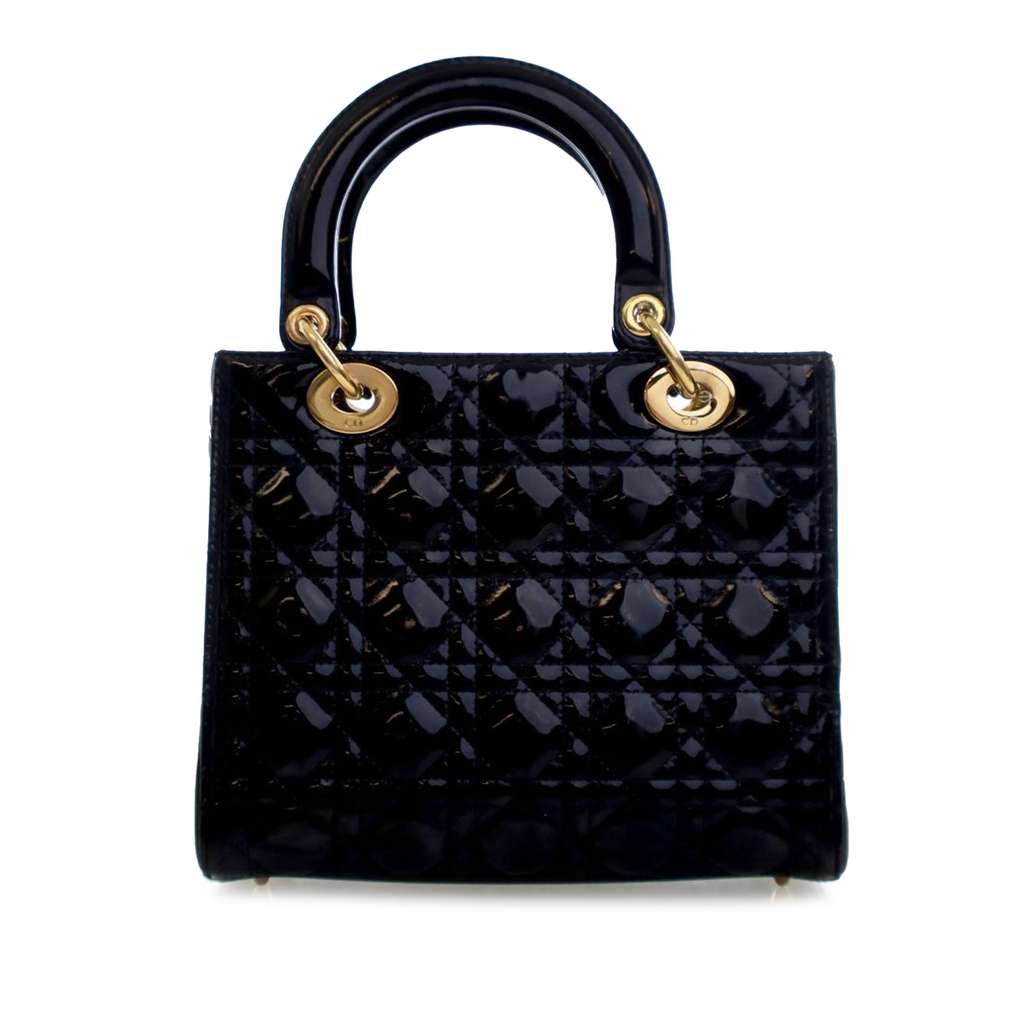 Dior Medium Patent Cannage Lady Dior - 2