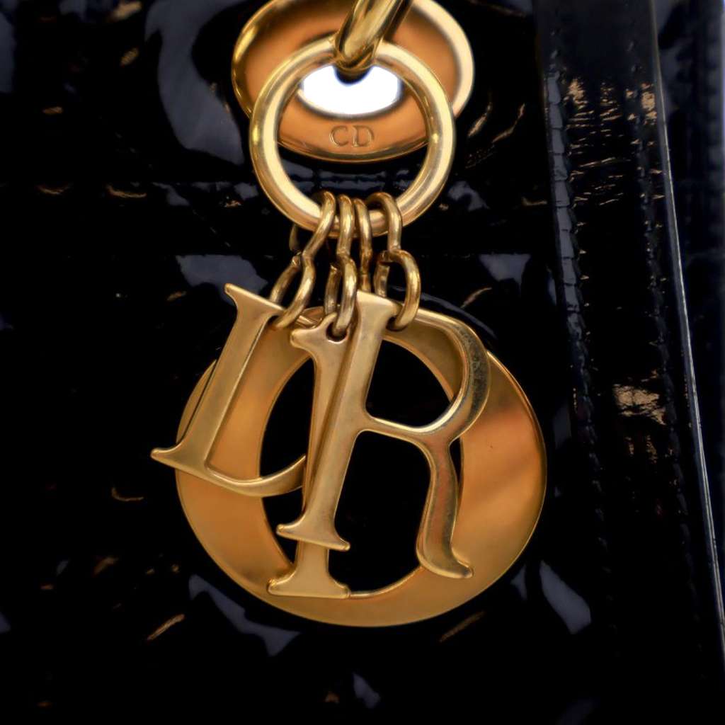 Dior Medium Patent Cannage Lady Dior - 5