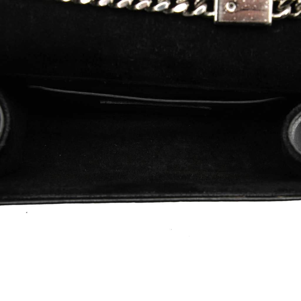 Saint Laurent Small Croc Embossed Leather Monogram Kate Tassel Crossbody - 4