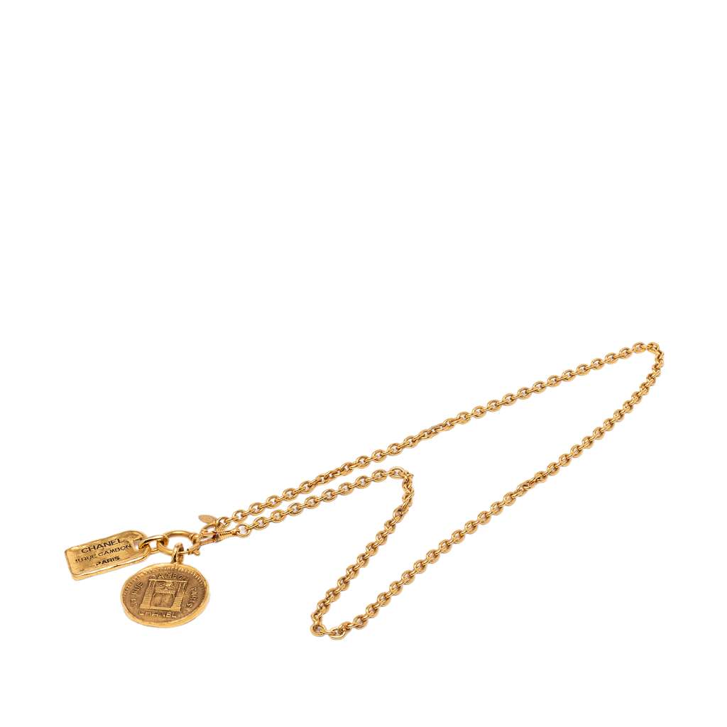 Chanel Gold Plated 31 Rue Cambon Pendant Necklace - 4