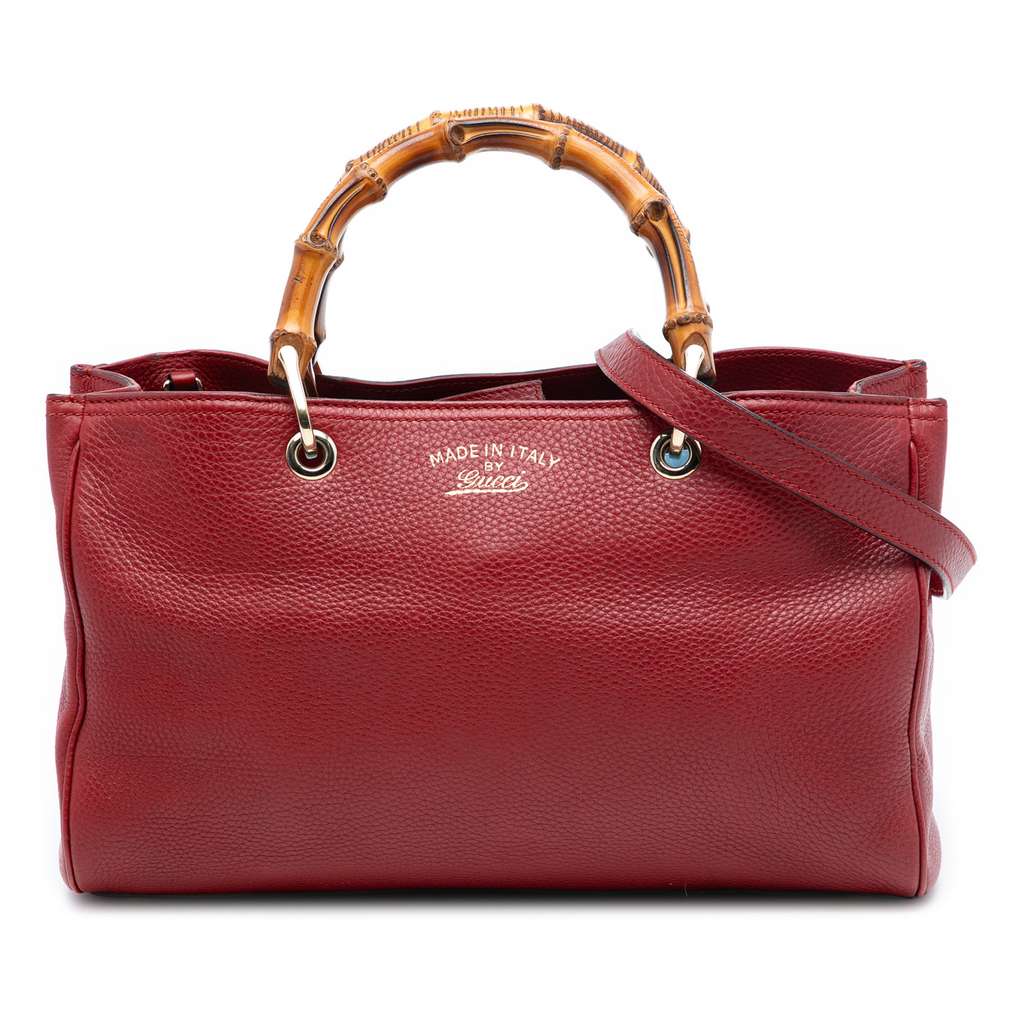Gucci Medium Calfskin Bamboo Shopper Satchel