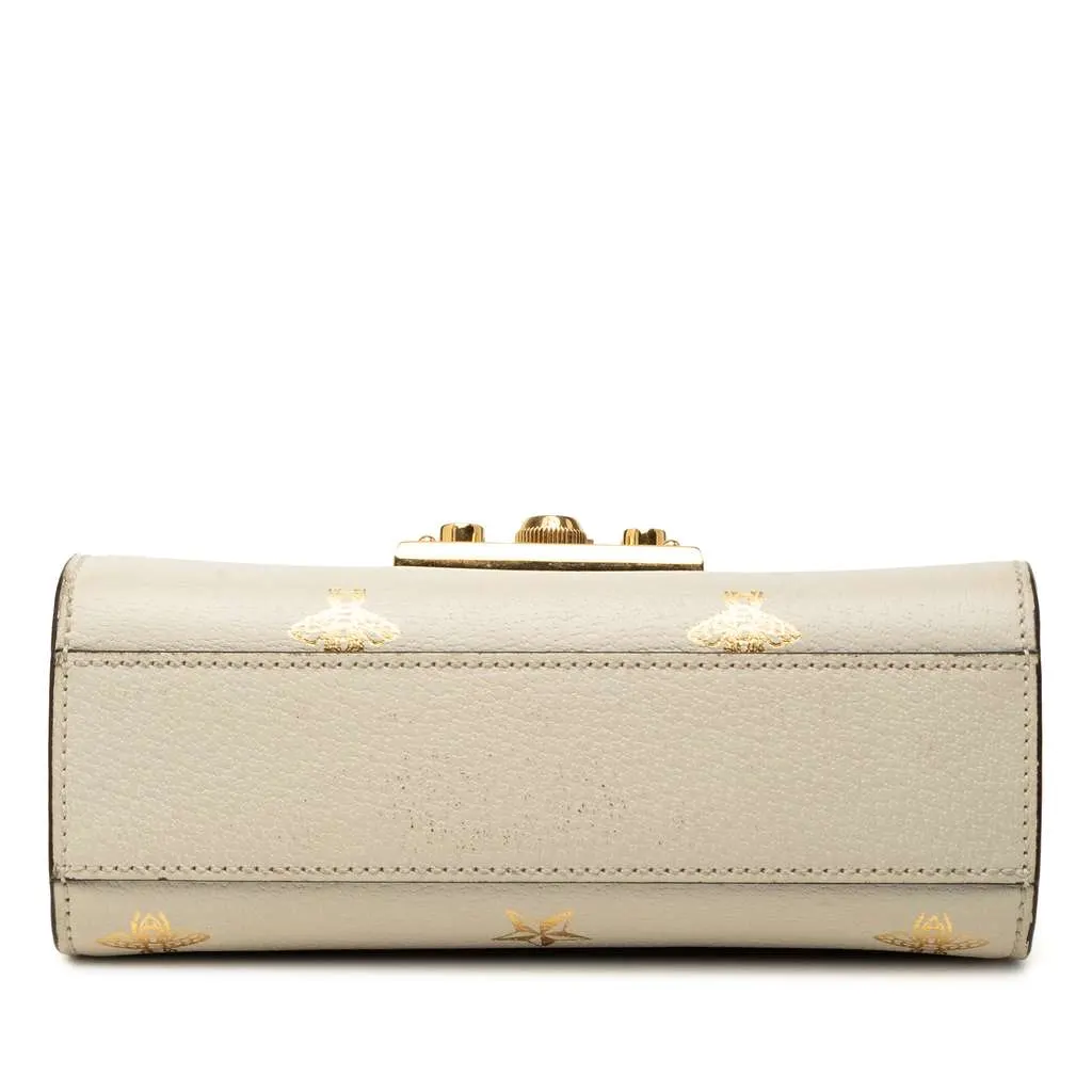 Gucci Small Leather Bee Star Padlock Crossbody White Leather Very good - Inside View