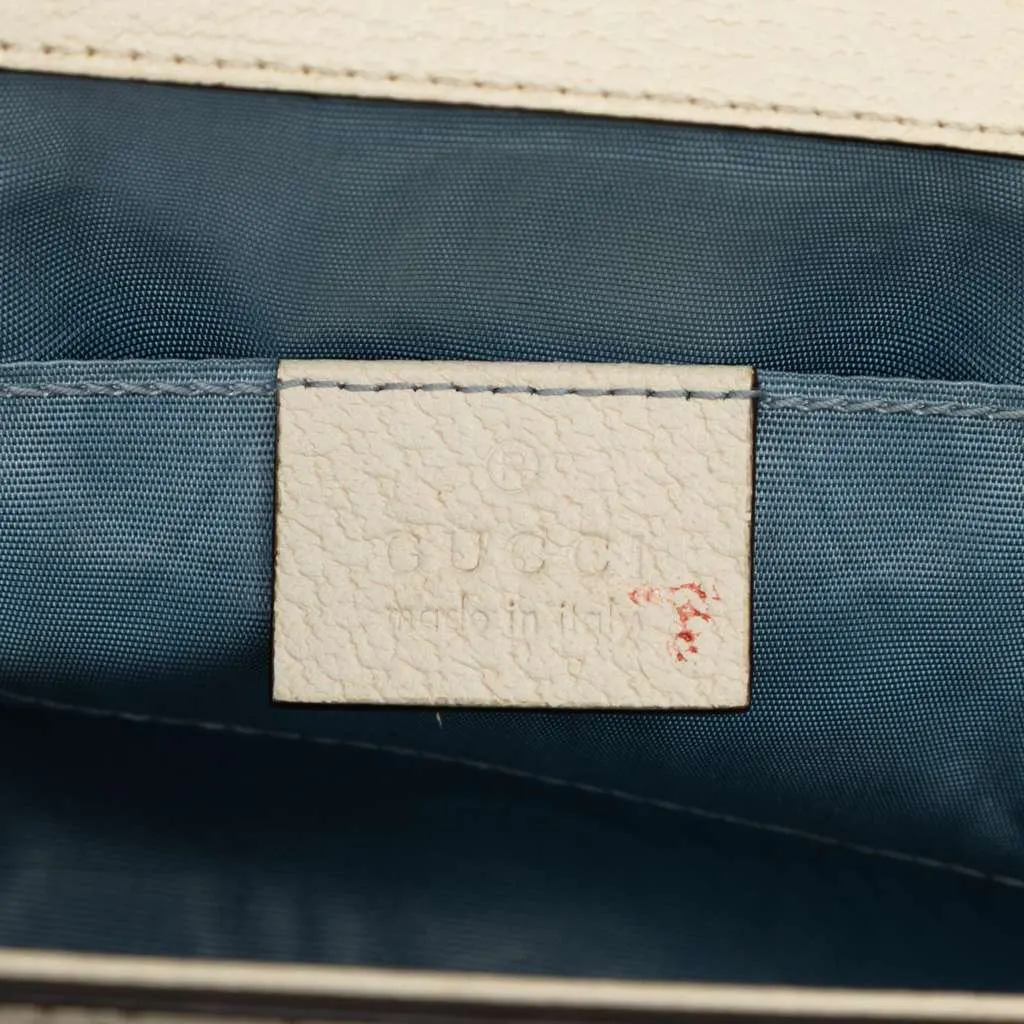 Gucci Small Leather Bee Star Padlock Crossbody White Leather Very good - Box View