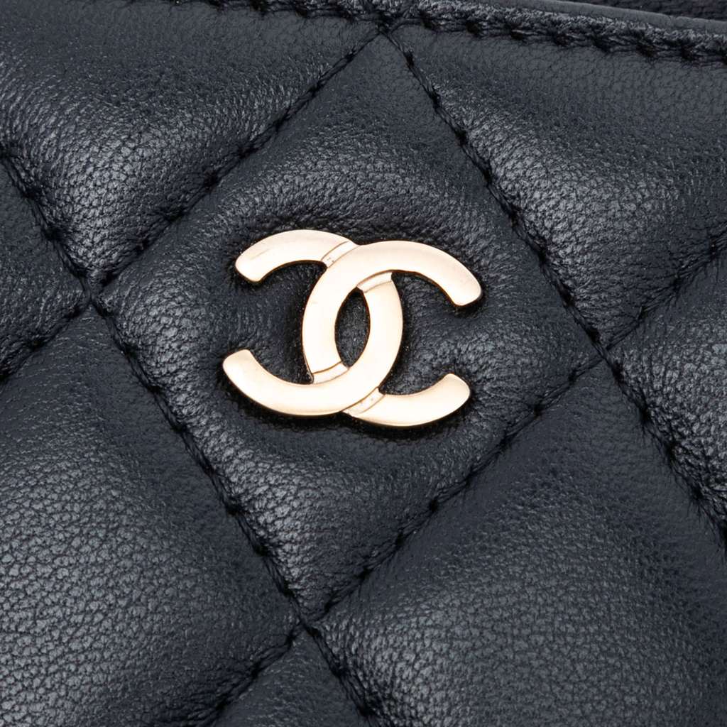 Chanel CC Grained Calfskin Classic Zipped Travel Pouch - 5