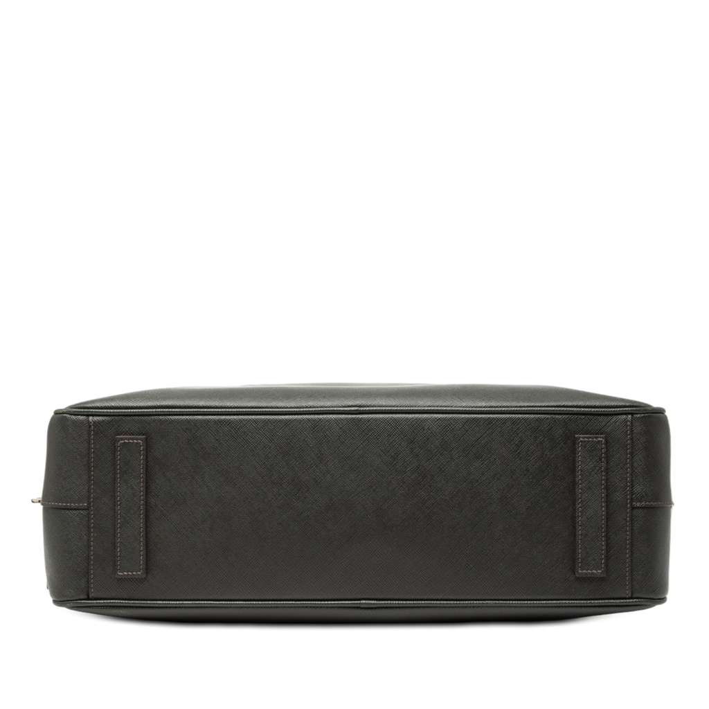 Prada Saffiano Business Bag Black Leather Good condition - Inside View