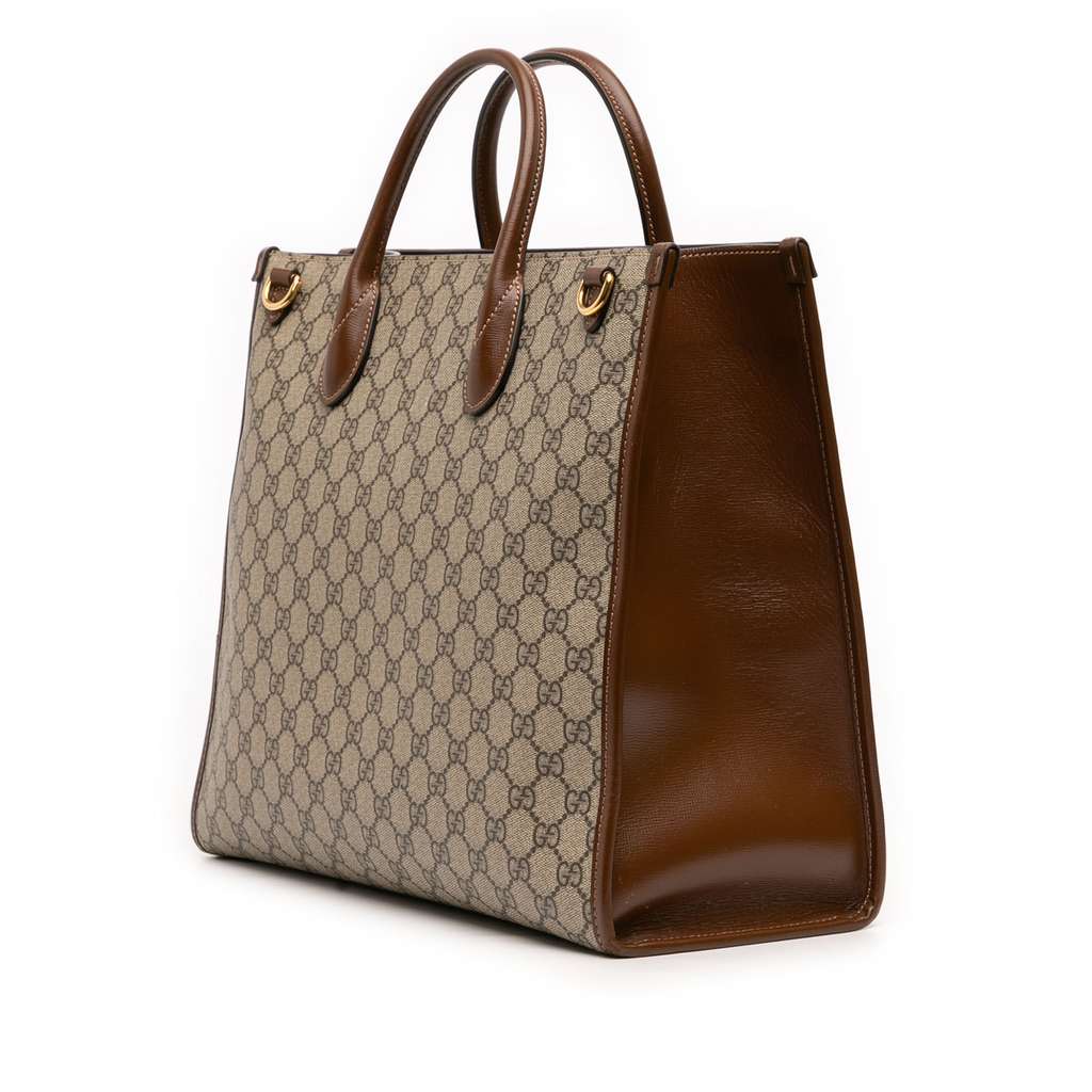 Gucci Medium GG Supreme Azalea Calfskin Retro Interlocking G Tote - 2