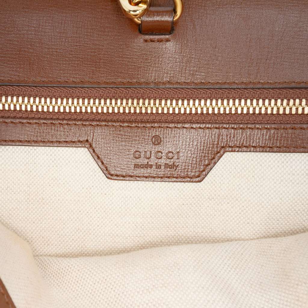 Gucci Medium GG Supreme Azalea Calfskin Retro Interlocking G Tote - 5