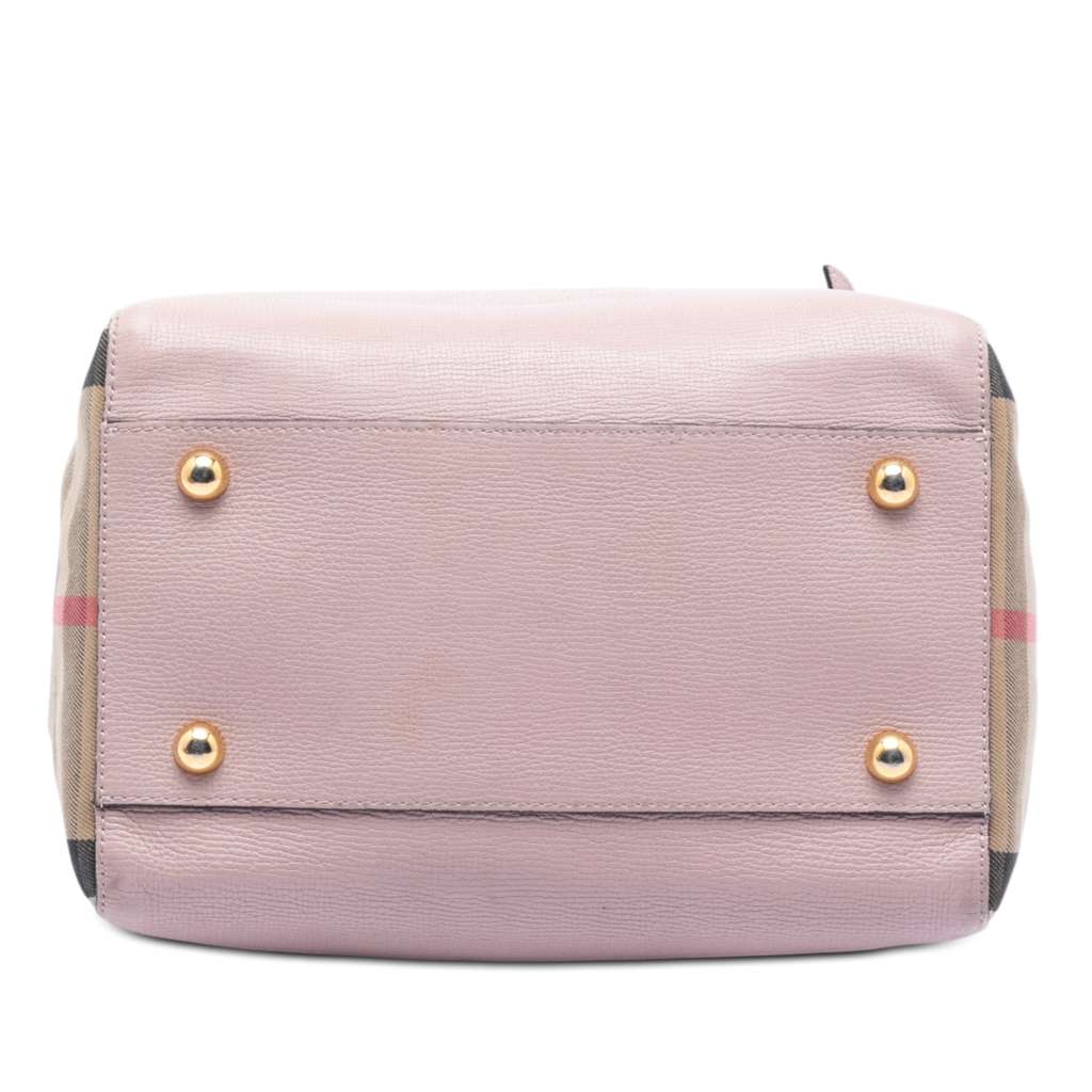 Burberry Small Leather and House Check Canvas Canterbury Tote - 3